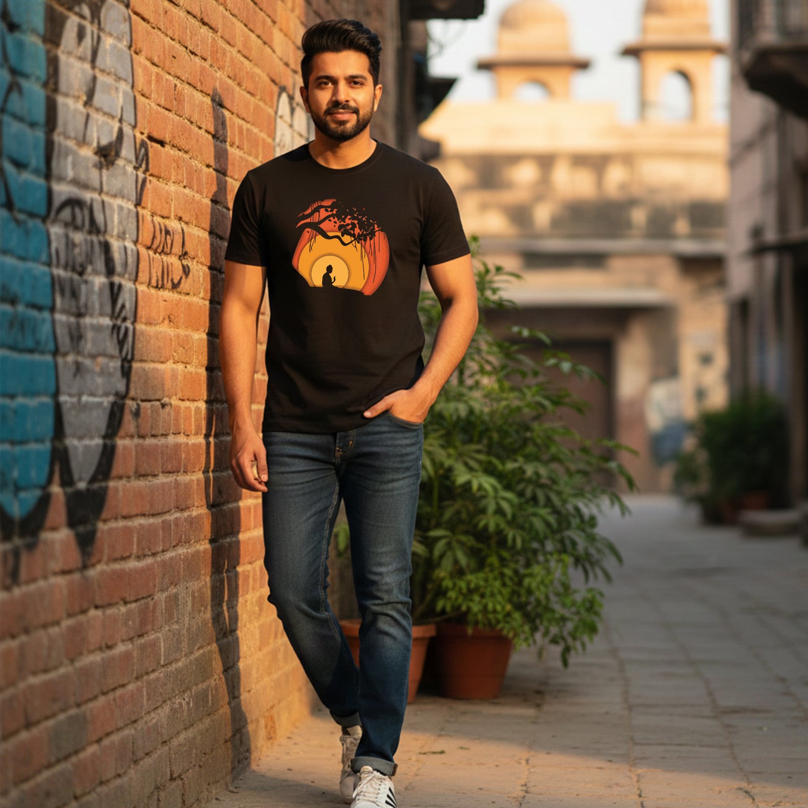 Graphic T-Shirt for Men | Premium Black - Image 3